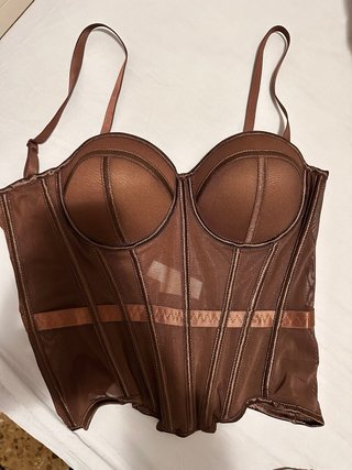Corsé sexy mujer talla S marrón