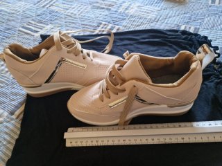 Sneakers beige/oro taglia 36