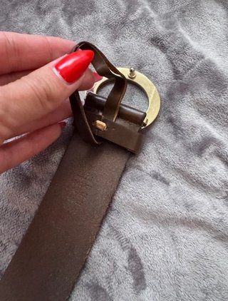 Cintura Gucci G-Buckle Vintage Y2K Marrone Dorato