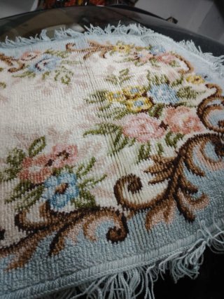 Tappeto lana fantasia floreale
