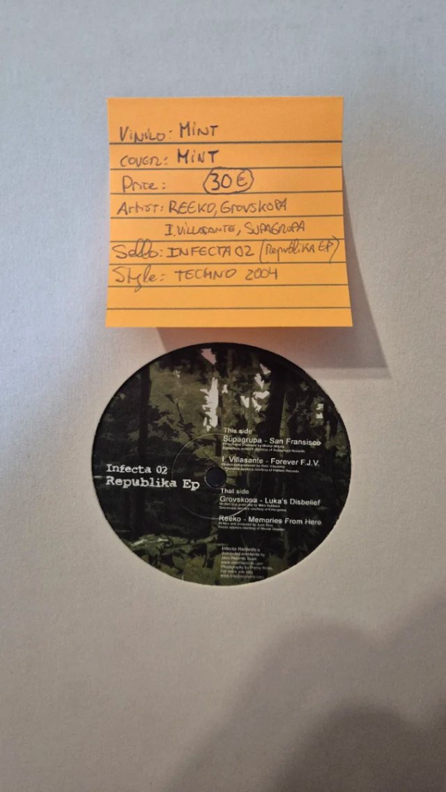 Reeko,Grovskopa,etc Vinilo Techno Infecta 02