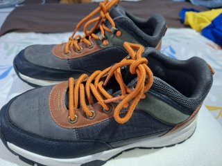 Zapatillas Botas Trekking Naranja Negro Marrón