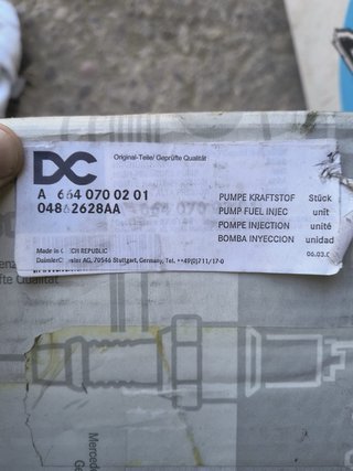 Bomba Inyectora para Mercedes y chrysler
