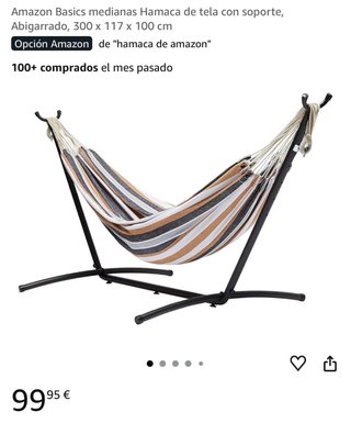 Hamaca Amazon Basics con soporte