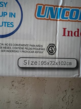 Casita de tela infantil unicornios y arcoíris
