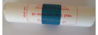 2 monedas de 5 pts. 1957*67 sc de rollo
