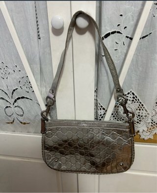 Bolso de hombro Gucci plateado