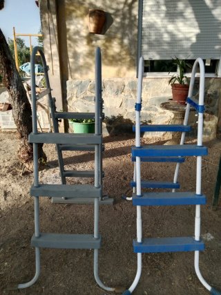 2 Escaleras Piscina Portátil