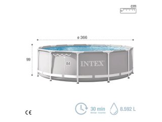 Piscina INTEX Prism Frame Premium 3'70 diámetro