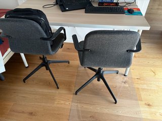 Silla de oficina Ikea gris sin ruedas