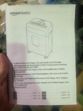 Trituradora Amazon Basics 8 hojas microcorte
