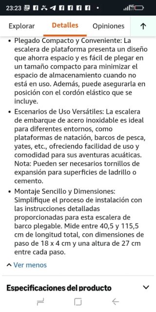 Escalera GOPLUS Acero Inoxidable Piscina