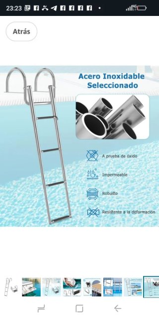 Escalera GOPLUS Acero Inoxidable Piscina