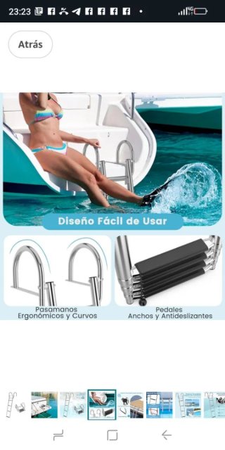 Escalera GOPLUS Acero Inoxidable Piscina