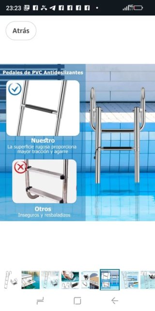 Escalera GOPLUS Acero Inoxidable Piscina