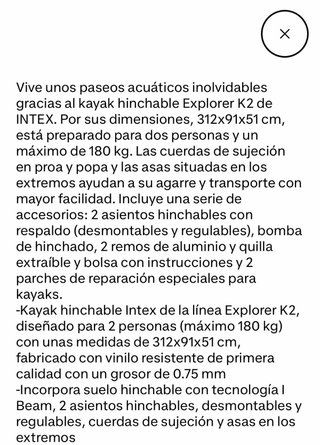 Kayak hinchable