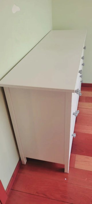 Cómoda Ikea Hemnes de 8 cajones, tinte blanco, 160