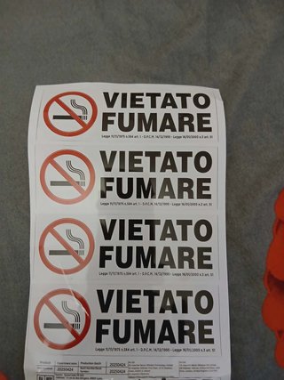 4 Adesivi Vietato Fumare