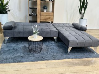 Sofá Cama Chaise Longue Gris