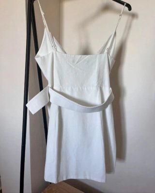 Vestido blanco Roto Zara Talla S