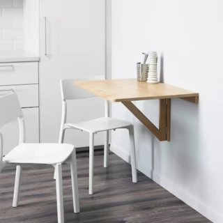 Mesa Abatible Pared Abedul IKEA