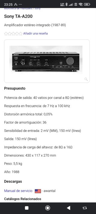 SONY TA-A200 AMPLIFICADOR