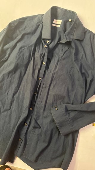 Camisa CK Hombre Azul Talla L
