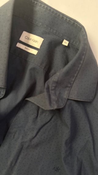 Camisa CK Hombre Azul Talla L