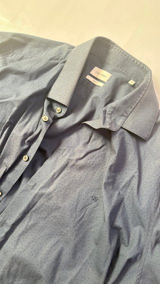 Camisa CK Hombre Azul Talla L