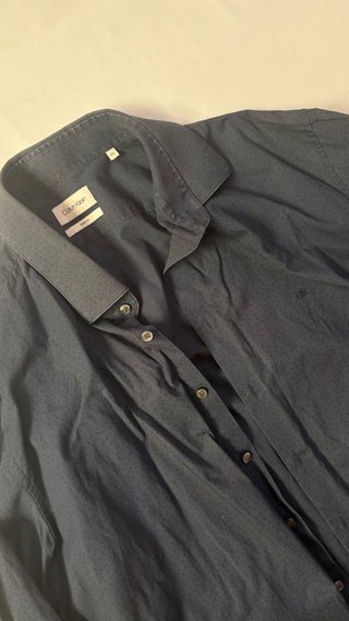 Camisa CK Hombre Azul Talla L