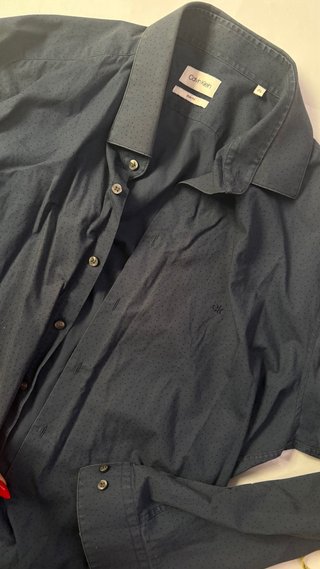 Camisa CK Hombre Azul Talla L