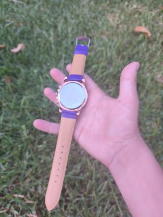 Elegante Reloj morado, dorado rosa