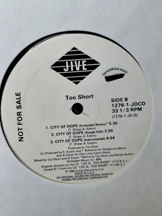 Vinilo Rap Too Short - City Of Dope/Oakland 12"