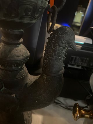 Figura pájaro asiático antiguo de origen china
