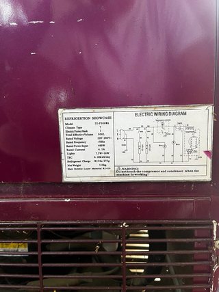 Nevera expositora morada