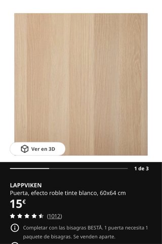 Mueble Almacenaje Besta/Lappviken Roble