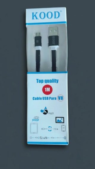 Cable KOOD USB Plano Micro-USB V8 1M