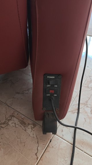 Sofá reclinable eléctrico rojo