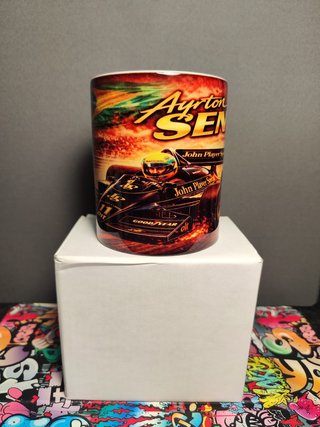 Caneca Ayrton Senna Lotus Camel F1