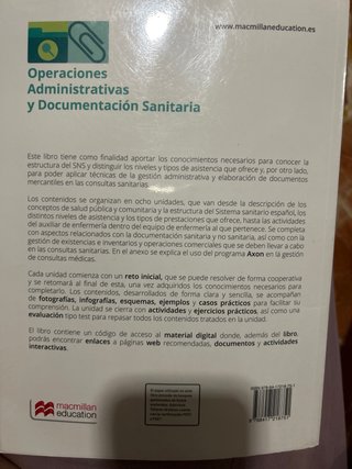 Operaciones administrativas y documentación san...