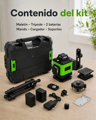 Pack Kit Taladro y Nivel Láser Profesional