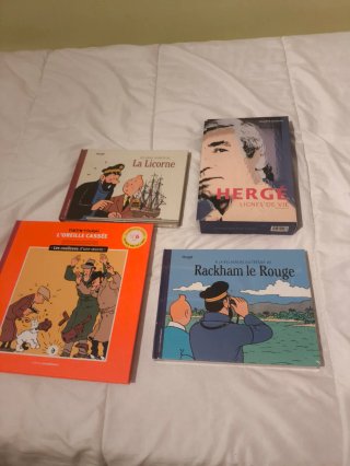 Lote 4 tomos ensayo Tintin
