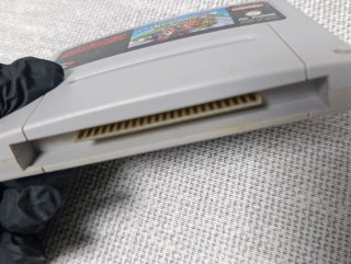 Cartuccia Super Mario Kart per Super Nintendo (SNES). Versione PAL Spagna.