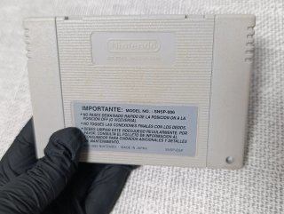 Cartuccia Super Mario Kart per Super Nintendo (SNES). Versione PAL Spagna.