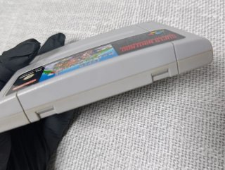 Cartuccia Super Mario Kart per Super Nintendo (SNES). Versione PAL Spagna.