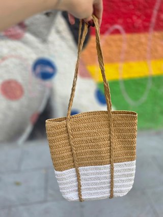 Bolso Capazo Rafia Multicolor