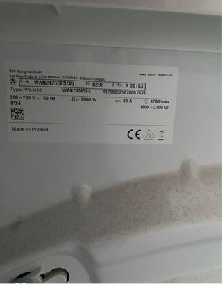 Modelo #WAN2426ES lavadora bosch serie 4/8kg