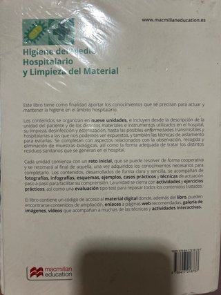 Higiene del medio hospitalario y limpieza del m...