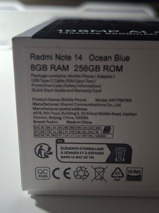 Redmi Note 14 Ocean Blue 256GB