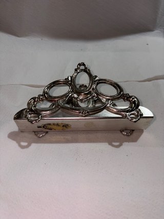 Posa fazzoletti vintage argento